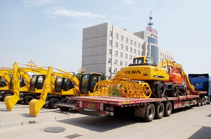 乐虎88国际集团6台新型挖掘机顺利出口乌兹别克斯坦