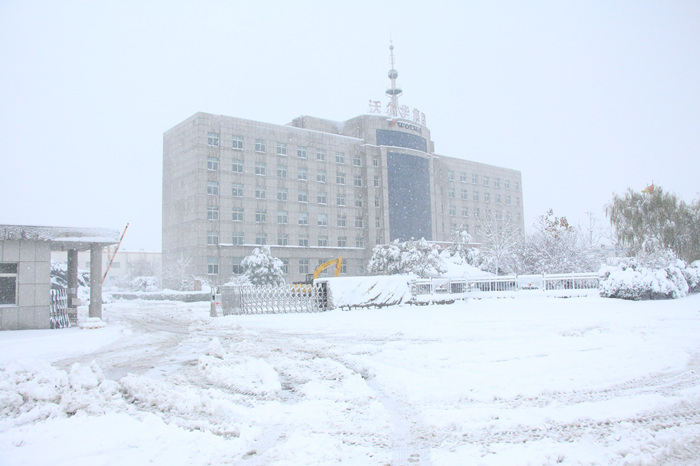 大雪中的乐虎88国际集团办公楼