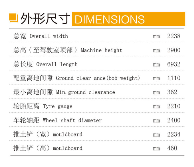 乐虎88国际DLS100-9A 9.7吨轮式液压挖掘机外形尺寸